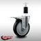 Service Caster 5'' SS Black Poly Swivel 1-3/8'' Expanding Stem Caster Total Lock Brake SCC-SSEXTTL20S514-PPUB-BLK-138 - alternate 2